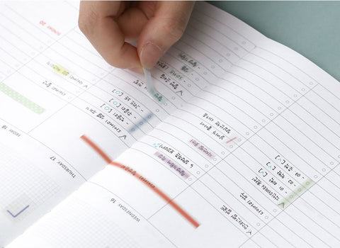 Index Long Highlighter Mark Sticky Notes [4types]