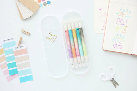 5pcs Twin Deco Pens Set Ver.4 / 10colors Highlighter