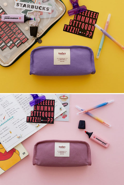 Funnymade Canvas Pencil Case [6colors] | Pen Pouch