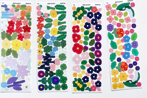 Flower Seal Sticker Set