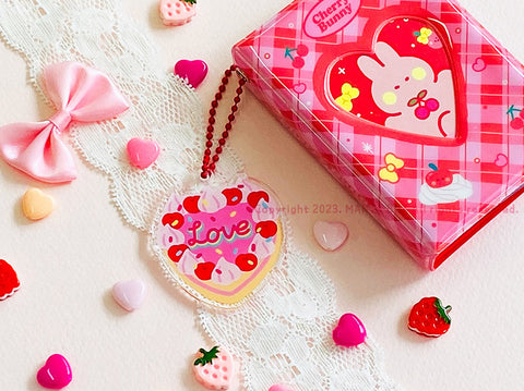 Cake Acrylic Diary Charm | Love Cake Key Rings