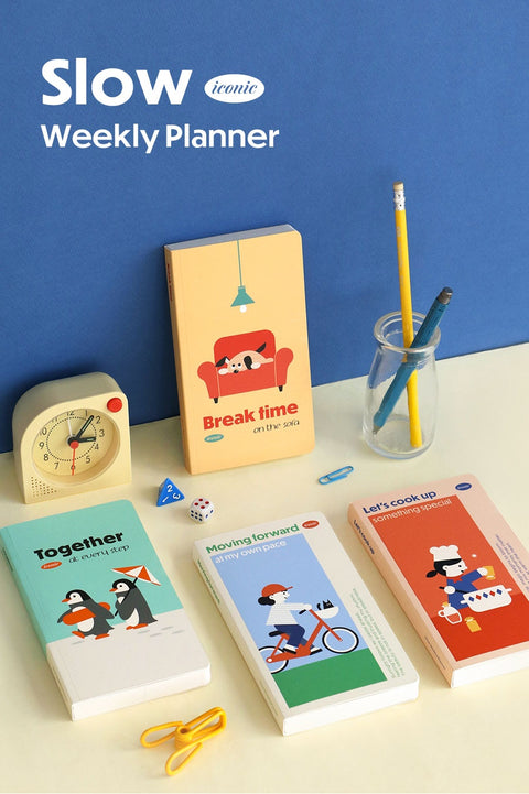 Slow Weekly Planner [4types] | Compact Handy Weekly Diary