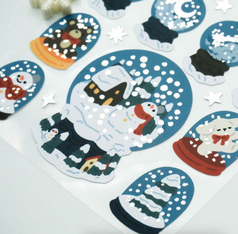 Christmas Snowball Seal Sticker