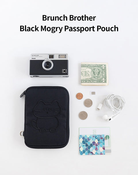 Brunch Brother Black Mogry Passport Pouch