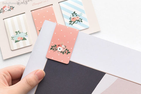 Magnetic Bookmarks 3P _ Bouquet ver.2