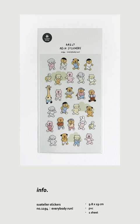 Planner Stickers [1194 everybody run!]
