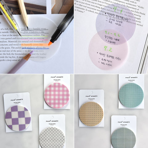 Moist Around Sticky Notes [16types] | Tracing Adhesive Paper