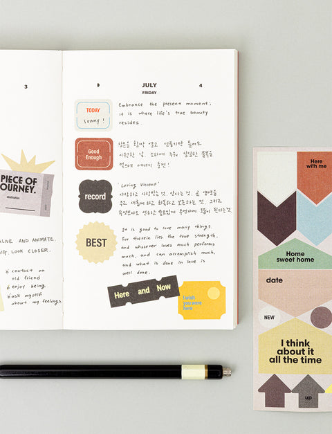 LIFE & PIECES Vintage Label Sticker Pack | 6sheets