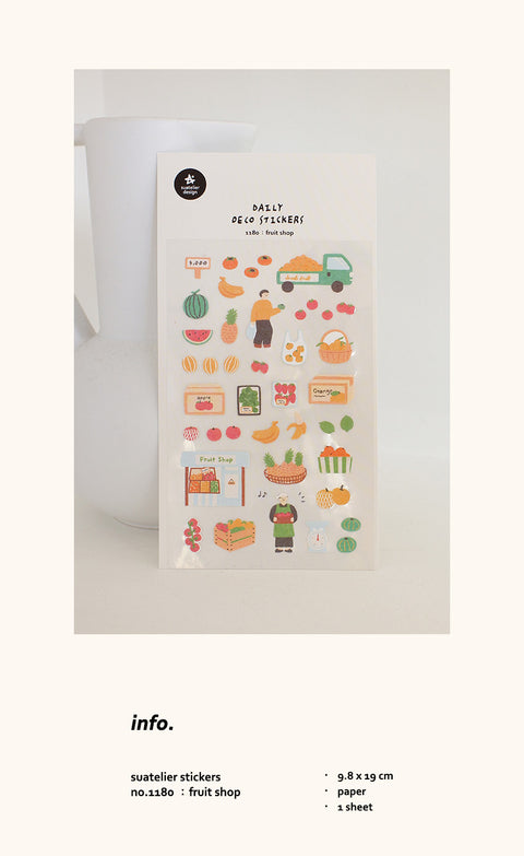 Planner Stickers [1180 fruit shop]