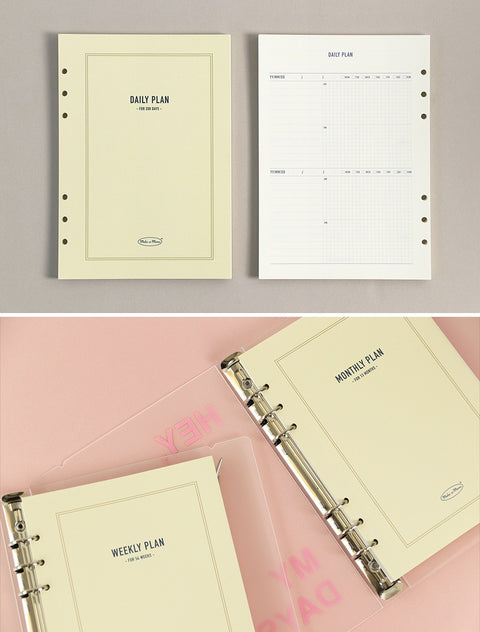 A5 6 Holes Planner Inserts [Monthly, Weekly, Daily]