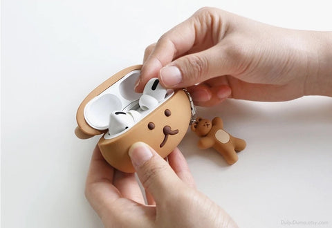 DONATDONAT Bear AirPods Pro Silicone Case [Milk Tea]