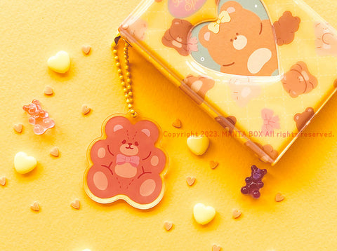 Bear Acrylic Diary Charm | Teddy Bear Key Rings