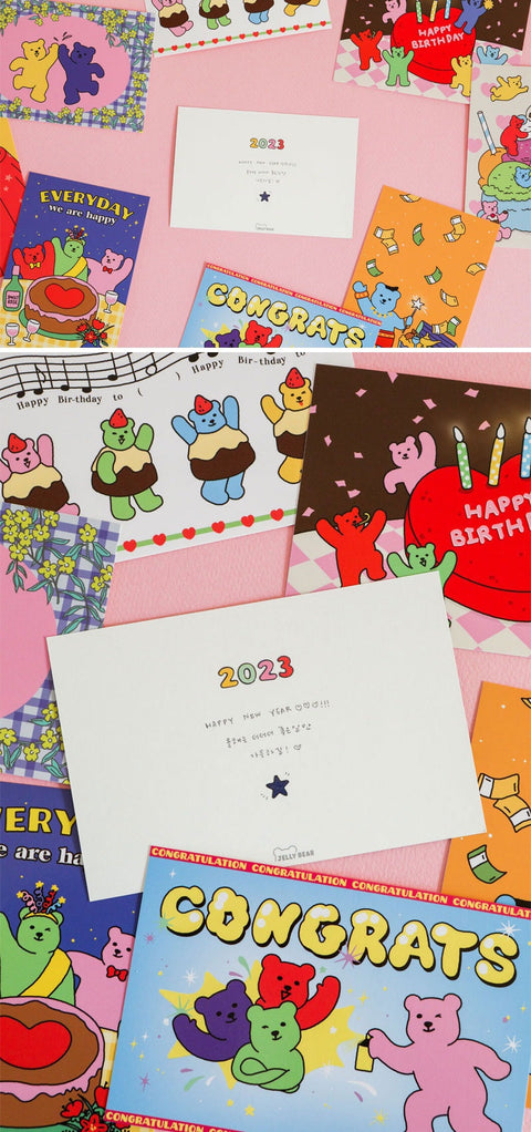 Jelly Bear Party Postcard Pack