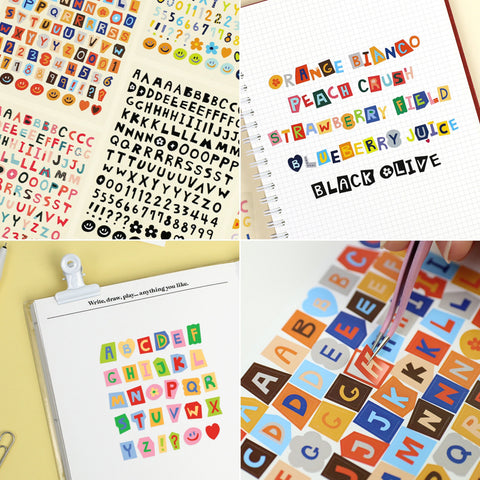 Color Recipe Alphabet Sticker [10types]