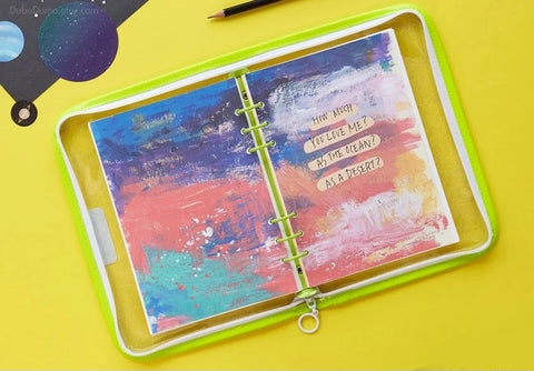 A5 Archive Twinkle Enamel Ring Binder Cover [Neon]