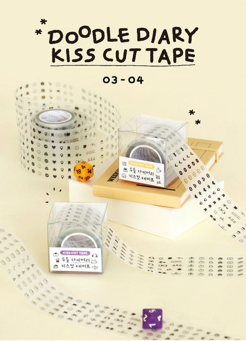 ICONIC Doodle Diary Kiss Cut Tape [2types]