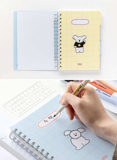 Brunch Brother PP Index Notebook A5 [4types] | Line + Plain Notebook