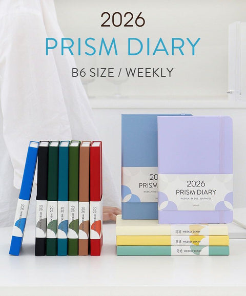 2026 PRISM B6 Weekly Diary [12colors] | Weekly Planner