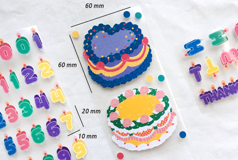 Big Cake Seal Sticker Set [2types]