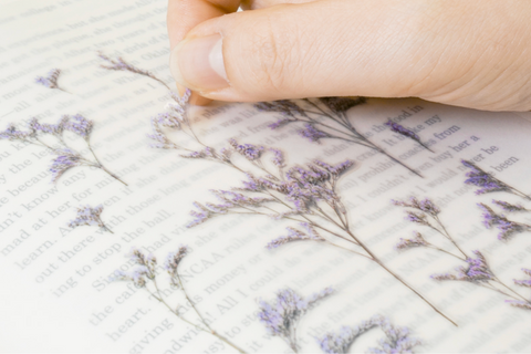 Pressed Flower Sticker [Misty Blue] | Printed Dried Flower Sticker