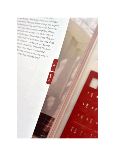 Inner Index Tab Sticker_Silver [8colors] | Leather Texture