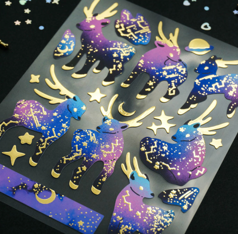 Universe Deer Seal Sticker