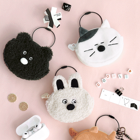 Doodle Key Ring Pouch [4types] | AirPods Case