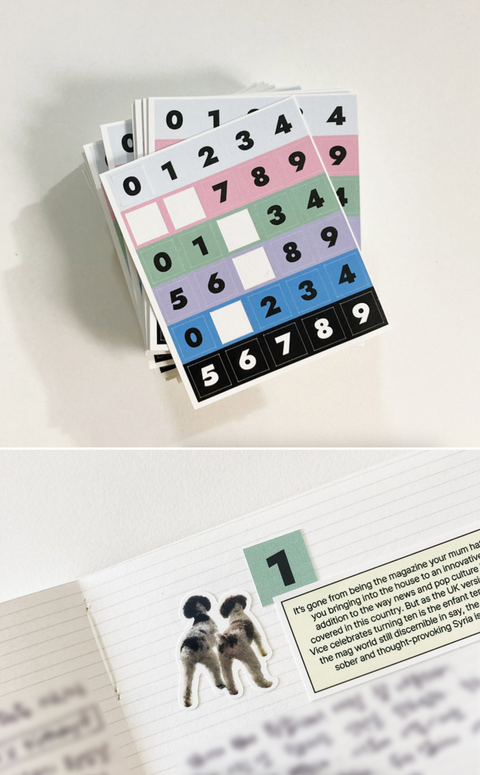 Square Number Sticker Pack