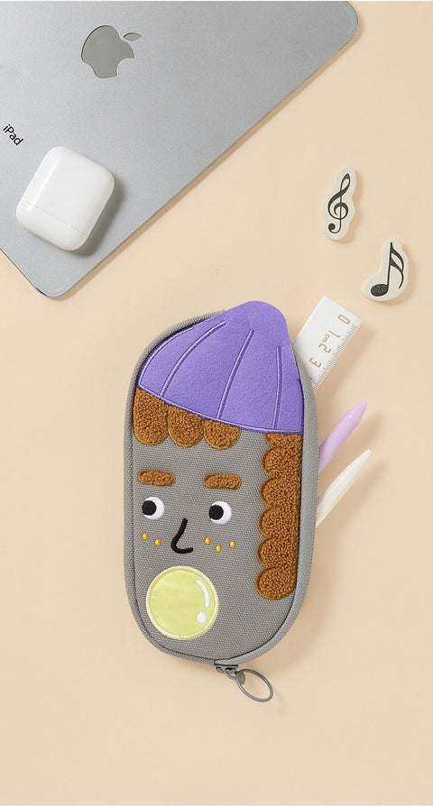 Beard Man Pencil Case ver.2 [2types] | Pen Pouch