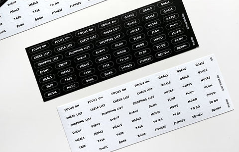 Small English Word Seal Sticker | 2sheets