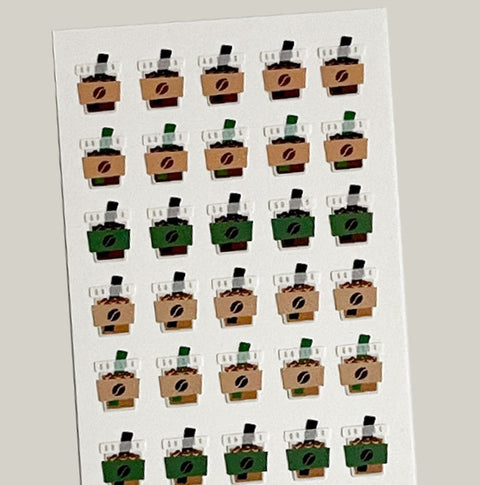 Planner Seal Stickers [Bebe Coffee]