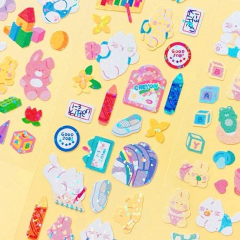 Twinkle Deco Sticker [School Kitty]