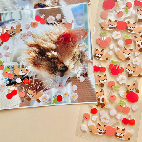 Deco Seal Sticker [Fox & Cherry]