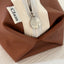 Clam Round Pouch [Leather Brown] | Daily Pouch