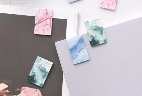 Magnetic Bookmarks 3P _ Marble ver.2
