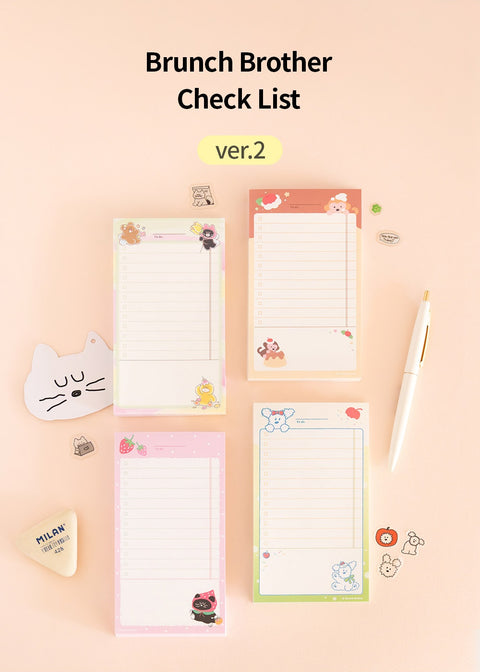 Brunch Brother Checklist Memo Pad ver.2 [4types]