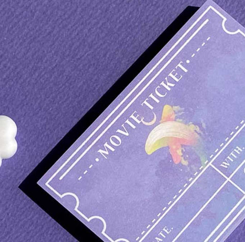 Moon Movie Ticket Memo Pad