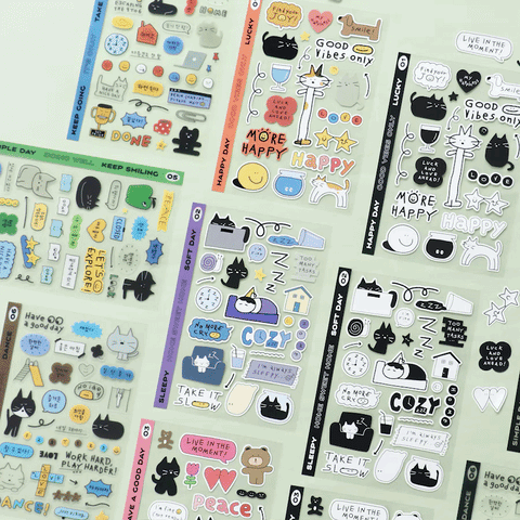 Doodle Daily Deco Sticker Pack [2types] | 6sheets