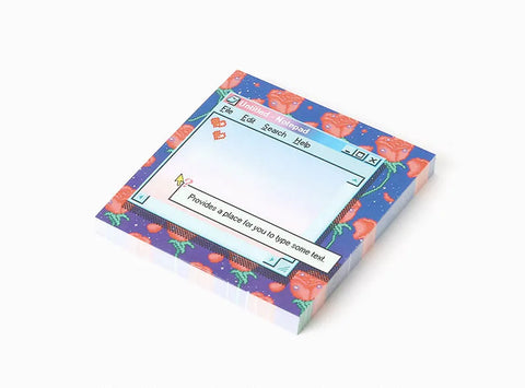 Moonlight Retro Rose Night Memo Pad