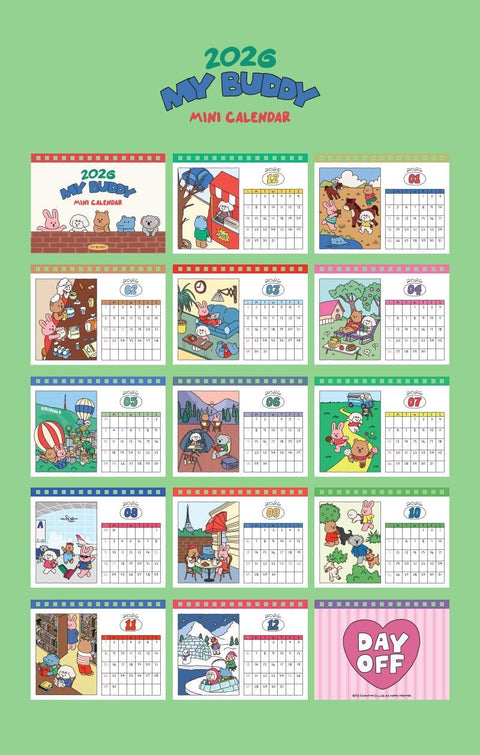 2026 My Buddy Mini Desk Calendar