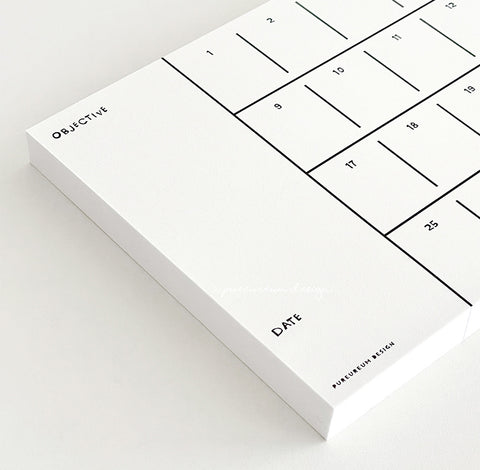 Cupid Bear Monthly Plan Memo Pad | Checklist