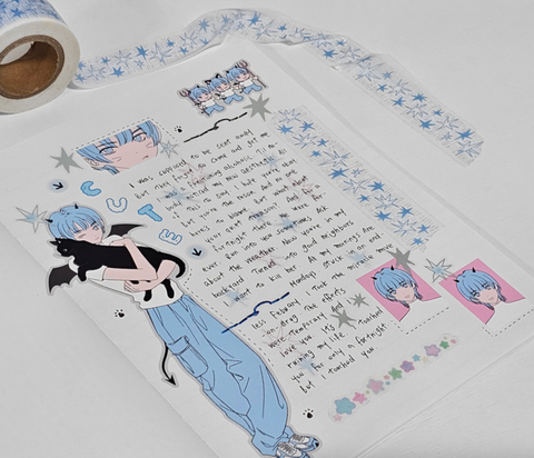 GLEN Blue Starlight Kiss Cut Tape