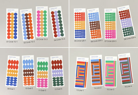 Pigment Transparent Sticker [28types]