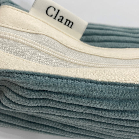 Clam Round Pencil Case | Corduroy Dolphin