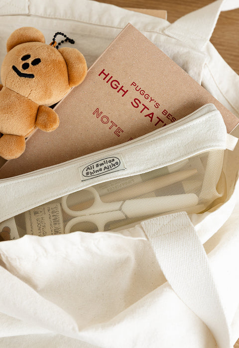momossi Mesh Boat Pencil Pouch [2colors]