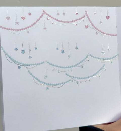 3D Pearl Garland Kiss Cut Masking Tape [2types]