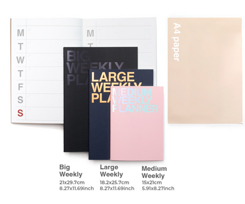 Kraft Weekly Planner [medium, large, big]