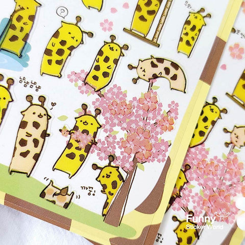 Lovely Giraffe Deco Sticker C557P