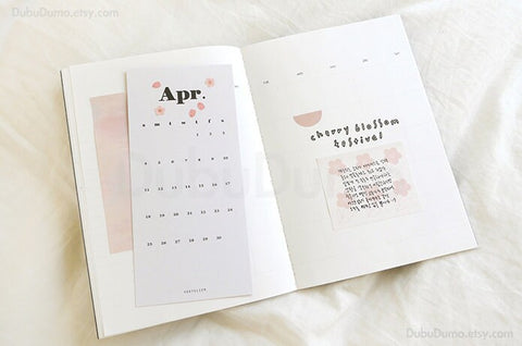1928-1931 daily plan.22-25 Cherry Blossom Sticky Note [4types]