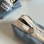 Clam Round Pencil Case [Corduroy Warm Blue] | Pen Pouch